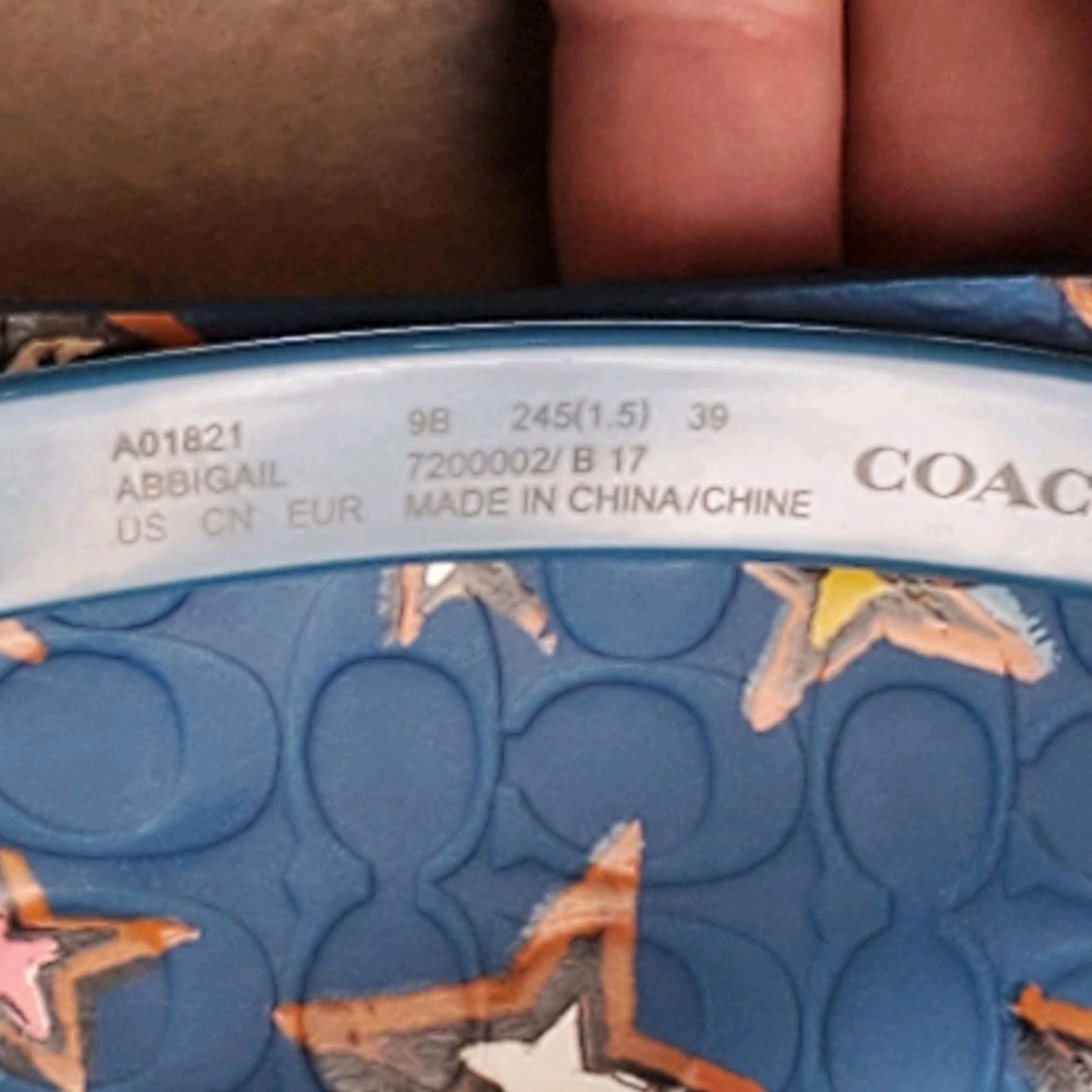 Coach Blue Stars Abbigail Size 9 Flip Flop Sandals - Picture 4 of 8